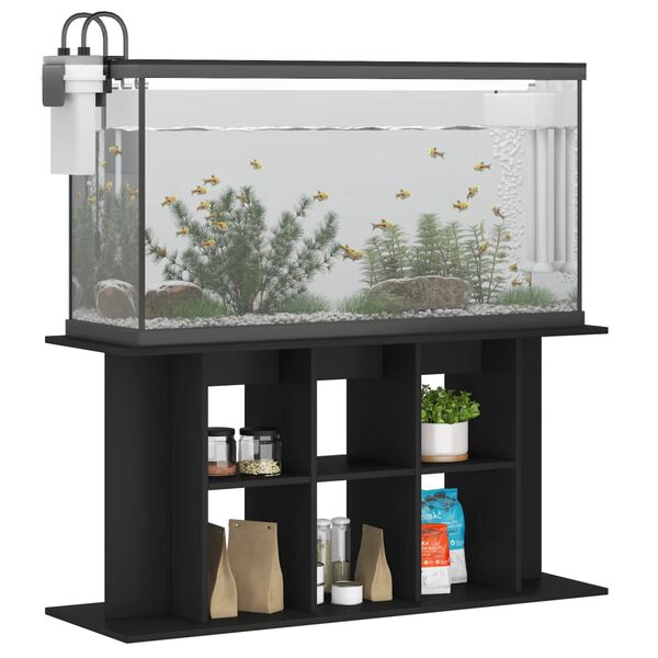 vidaXL Support pour aquarium noir 120x40x60 cm bois d'ingénierie