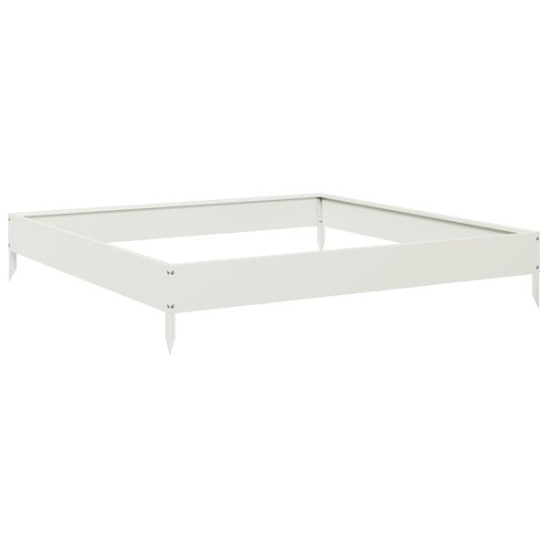 vidaXL Lit sur&eacute;lev&eacute; de jardin blanc 100x100x18,5 cm acier