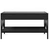 vidaXL Table basse avec LED infini noir 70x50x38 cm