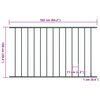 vidaXL Panneau de cl&ocirc;ture en acier thermolaqu&eacute; 1,63 x 1 m Anthracite