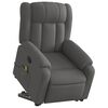 vidaXL Fauteuil de massage inclinable Gris fonc&eacute; Tissu
