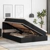 vidaXL Lit avec rangement et LED Noir 140 x 190 cm Cuir synth&eacute;tique