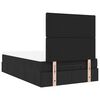 vidaXL Cadre de lit ottoman avec matelas noir 120x190 cm tissu