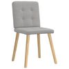 vidaXL Chaises &agrave; manger lot de 2 gris nuage tissu