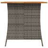 vidaXL Ensemble &agrave; manger de jardin 5 pcs coussins gris r&eacute;sine tress&eacute;e