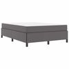 vidaXL Cadre de lit avec matelas Gris 140 x 190 cm tissu
