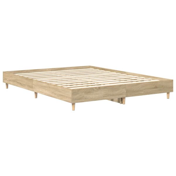 vidaXL Cadre de lit sans matelas ch&ecirc;ne sonoma 140x200 cm