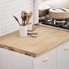 vidaXL Plan de travail de cuisine bois de ch&ecirc;ne massif rectangulaire