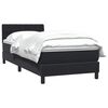 vidaXL Sommier &agrave; lattes de lit avec matelas noir 100x210 cm velours