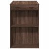 vidaXL Table de bar ch&ecirc;ne marron 102x70x103,5 cm bois d'ing&eacute;nierie