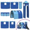 vidaXL Lit mezzanine pour enfants Noir et Bleu 90 x 200 cm M&eacute;tал