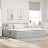 vidaXL Lit avec rangement et LED Gris clair 200 x 200 cm Velours