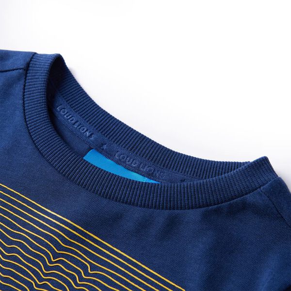 T-shirt enfants manches longues bleu marine 116