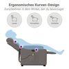 vidaXL Fauteuil inclinable de massage &eacute;lectrique Taupe Tissu