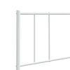 vidaXL T&ecirc;te de lit m&eacute;tal blanc 150 cm