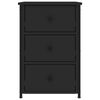 vidaXL Table de chevet noir 40x36x60 cm bois d&rsquo;ing&eacute;nierie