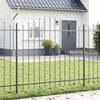 vidaXL Cl&ocirc;ture de jardin Gris 170 x 165 cm Acier enduit de poudre