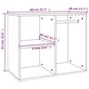 vidaXL Armoire de dressing noir 80x40x65 cm bois d'ing&eacute;nierie