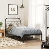 vidaXL T&ecirc;te de lit de remplacement m&eacute;tal noir 90 cm