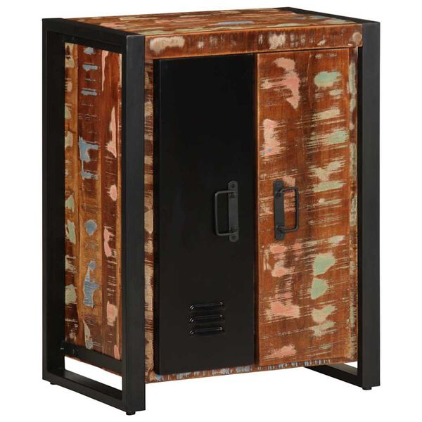 vidaXL Buffet multicolore 55x35x70 cm bois massif récupération