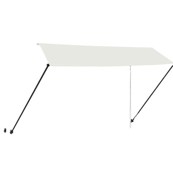vidaXL Auvent r&eacute;tractable avec LED 350x150 cm Cr&egrave;me