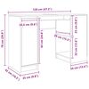 vidaXL Bureau ch&ecirc;ne noir 120x42x76 cm bois d'ing&eacute;nierie