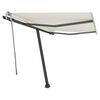 vidaXL Auvent manuel r&eacute;tractable sur pied 300x250 cm Cr&egrave;me