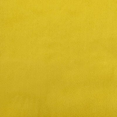vidaXL Lit de jour avec matelas jaune 90x200 cm velours