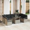 vidaXL Ensemble de canap&eacute; de jardin 10 pcs Gris clair Poly rotin