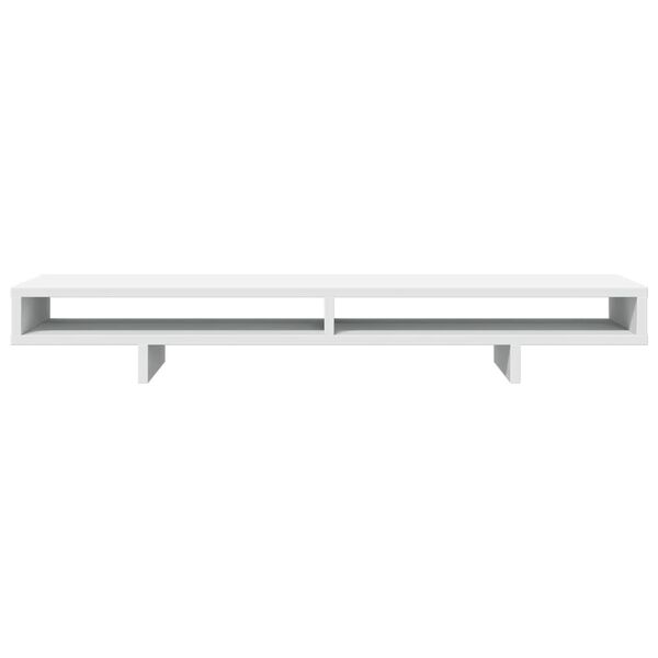 vidaXL Support de moniteur blanc 100x27x15 cm bois d'ing&eacute;nierie