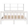 vidaXL Lit biblioth&egrave;que sans matelas blanc 160x200 cm bois pin massif