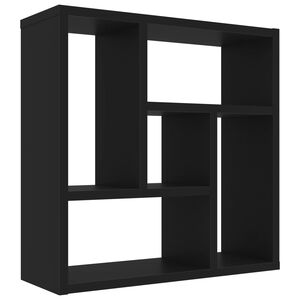 vidaXL &Eacute;tag&egrave;re murale Noir 45,1x16x45,1 cm Bois d&rsquo;ing&eacute;nierie