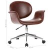 vidaXL Chaises pivotantes &agrave; manger lot de 6 marron similicuir