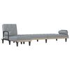 vidaXL Canap&eacute;-lit en forme de L gris clair 260x140x70 cm tissu