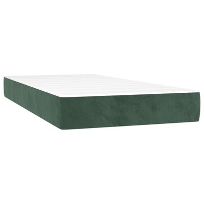 vidaXL Sommier à lattes de lit avec matelas LED vert foncé 120x190 cm