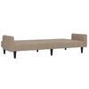 vidaXL Canap&eacute;-lit &agrave; 2 places avec tabouret Taupe Tissu microfibre