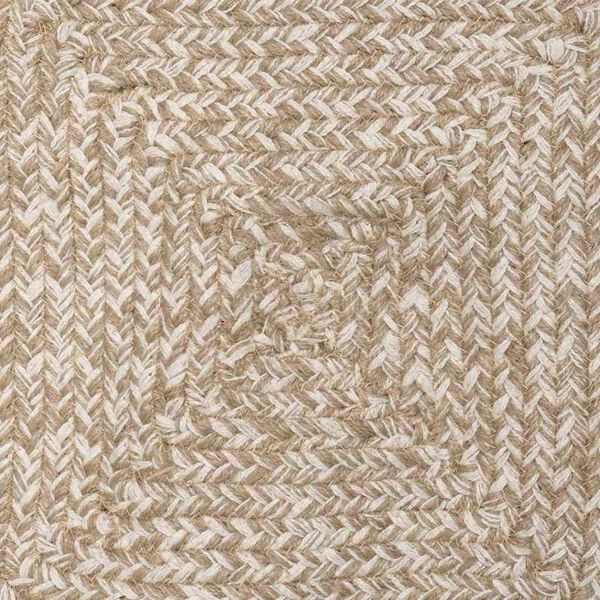 vidaXL Tapis Naturel et blanc 60 x 110 cm Jute