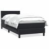 vidaXL Sommier &agrave; lattes de lit avec matelas noir 80x210 cm velours