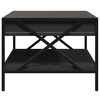 vidaXL Table basse avec LED infini noir 70x50x38 cm