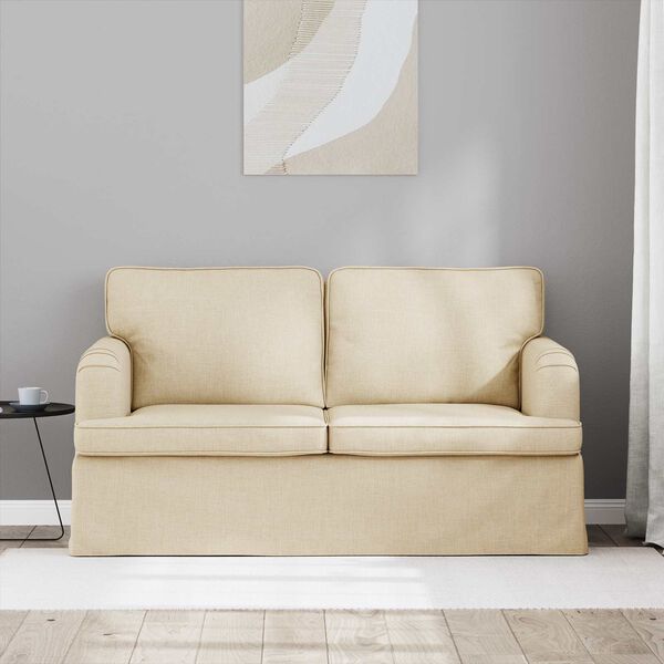 vidaXL Canap&eacute; 120cm Cr&egrave;me M&eacute;tал