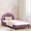 vidaXL Cadre de lit pour enfants avec t&ecirc;te de lit Violet 90 x 190 cm