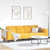 vidaXL Canap&eacute; Jaune clair 250 x 77 x 76 cm Tissu en velours c&ocirc;tel&eacute;