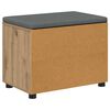 vidaXL Banc d'entr&eacute;e avec coussin Uni Ch&ecirc;ne artisanal 60 x 38 x 46 cm
