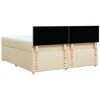 vidaXL Sommier &agrave; lattes de lit avec matelas Cr&egrave;me 180x200 cm Tissu