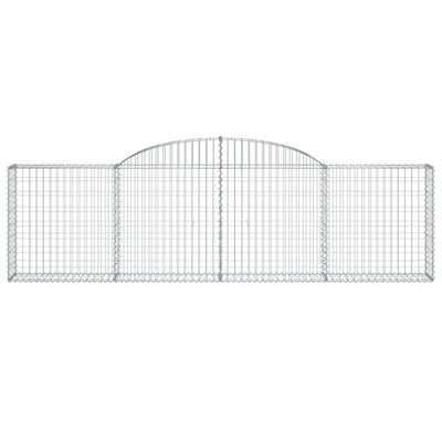 vidaXL Paniers à gabions arqués 9 pcs 300x30x80/100 cm fer galvanisé