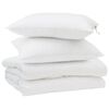 vidaXL Duvet d'&eacute;t&eacute; simple avec oreiller 3 pcs Blanc Microfibre