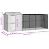 vidaXL Cage pour oiseaux Anthracite 621 x 208 x 247 cm Acier galvanis&eacute;