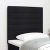 vidaXL T&ecirc;te de lit LED avec des lumi&egrave;res &agrave; LED Noir 90 cm Polyester