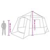 vidaXL Tente Cabane avec toit Gris et orange 500 x 500 x 294 cm