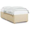 vidaXL Cadre de lit sans matelas cr&egrave;me 90x190 cm tissu